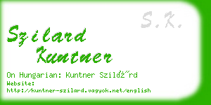 szilard kuntner business card